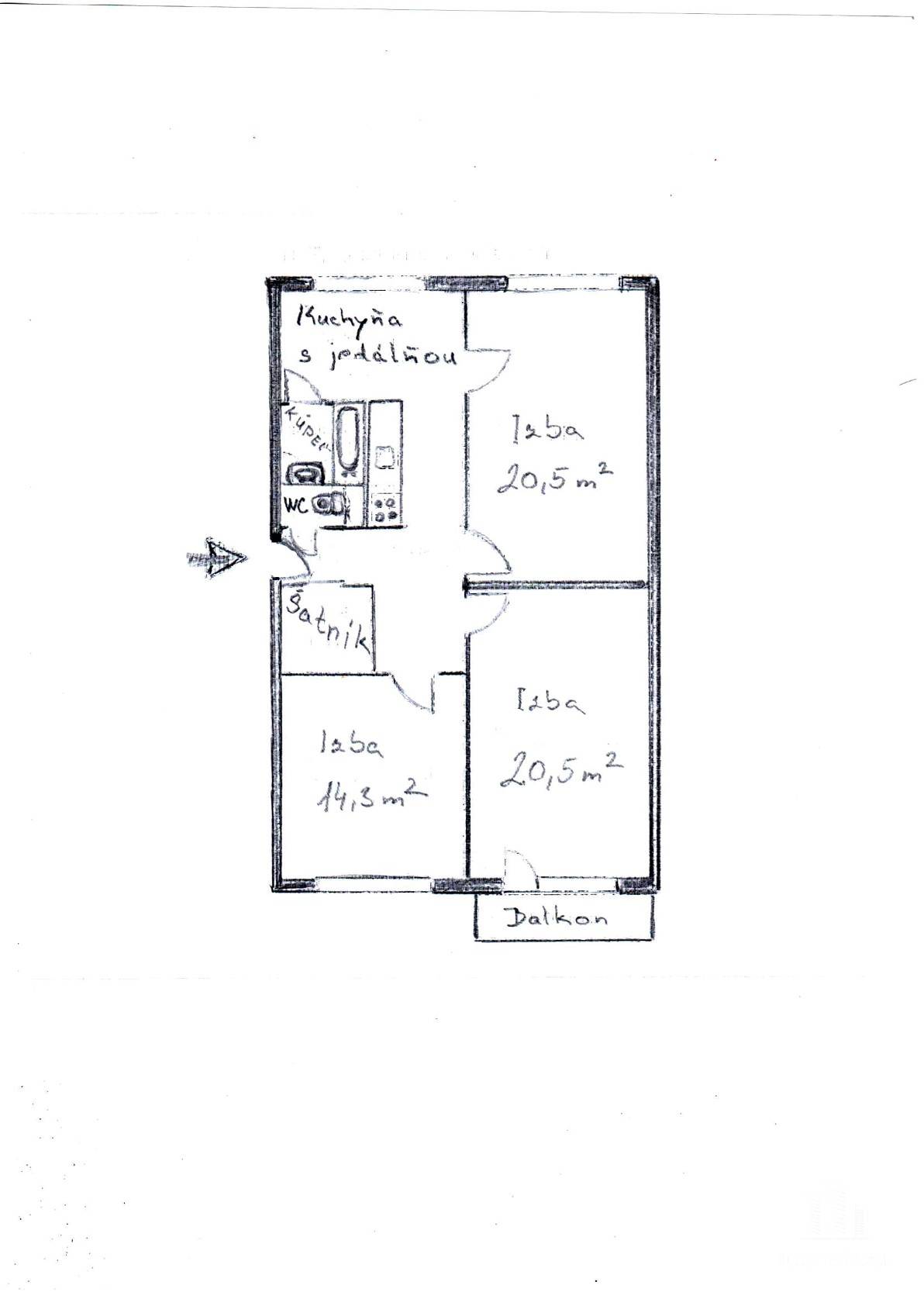 Sale Two bedroom apartment, Two bedroom apartment, Vilová, Bratislava